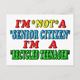 Gerecycelt Teenager Postkarte