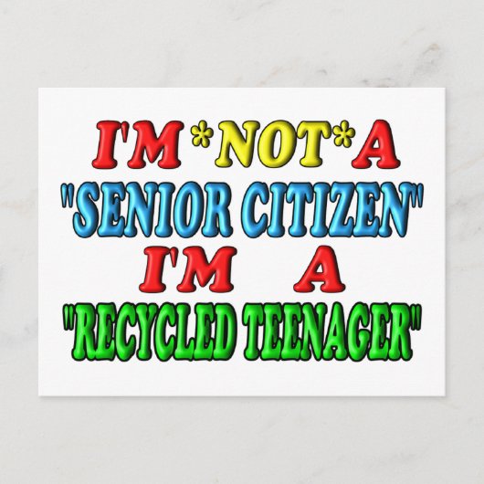 Gerecycelt Teenager Postkarte (Vorderseite)