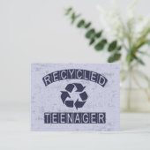 Gerecycelt Teenager Postkarte (Stehend Vorderseite)