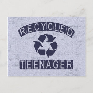 Gerecycelt Teenager Postkarte