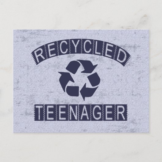 Gerecycelt Teenager Postkarte (Vorderseite)