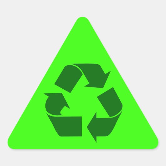 gerecycelt: Warnaufkleber Dreieckiger Aufkleber (Vorderseite)