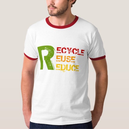 Gerecycelt, wiederverwendet, T - Shirt reduzieren (Vorderseite)