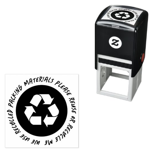 Gerecycelt wiederverwendete Verpackung Permastempel (Beispiel)