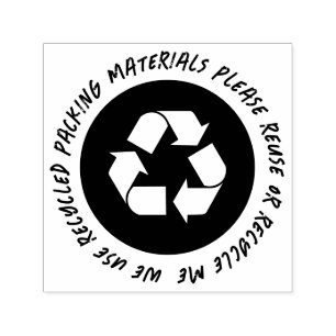 Gerecycelt wiederverwendete Verpackung Permastempel