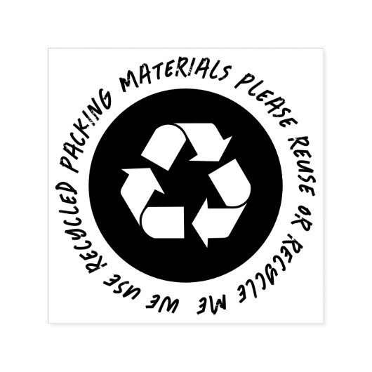 Gerecycelt wiederverwendete Verpackung Permastempel (Design)