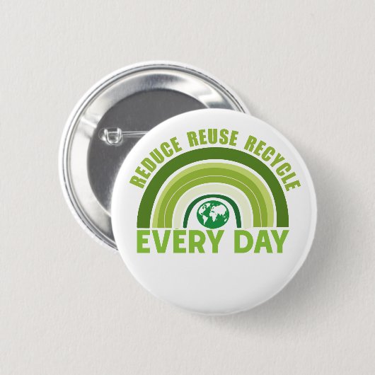 Gerecycelt Wiederverwendung reduzieren Button (Vorne & Hinten)