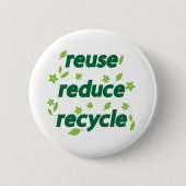 Gerecycelt Wiederverwendung reduzieren Button (Vorderseite)