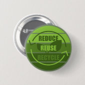 Gerecycelt Wiederverwendung reduzieren Button (Vorne & Hinten)