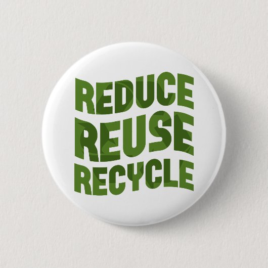 Gerecycelt Wiederverwendung reduzieren Button (Vorderseite)