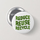 Gerecycelt Wiederverwendung reduzieren Button (Vorne & Hinten)