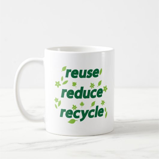 Gerecycelt Wiederverwendung reduzieren Kaffeetasse (Links)