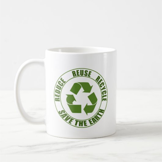 Gerecycelt Wiederverwendung reduzieren Kaffeetasse (Links)