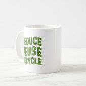Gerecycelt Wiederverwendung reduzieren Kaffeetasse (Vorderseite Links)