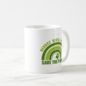 Gerecycelt Wiederverwendung reduzieren Kaffeetasse (VorderseiteRechts)