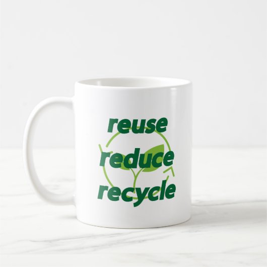 Gerecycelt Wiederverwendung reduzieren Kaffeetasse (Links)
