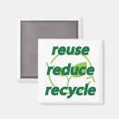Gerecycelt Wiederverwendung reduzieren Magnet (Vorderseite/Rückseite)