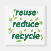 Gerecycelt Wiederverwendung reduzieren Magnet (Vorne)