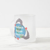 Gerecycelt Wiederverwendung reduzieren Mattglastasse (Vorderseite Links)