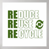 Gerecycelt Wiederverwendung reduzieren Poster (Vorne)
