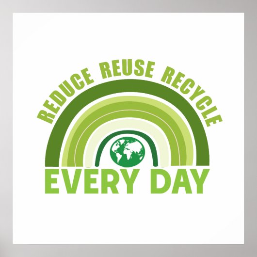 Gerecycelt Wiederverwendung reduzieren Poster (Vorne)