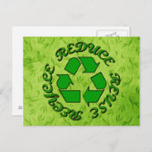 Gerecycelt Wiederverwendung reduzieren Postkarte (Vorne/Hinten)