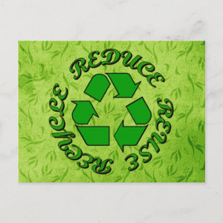 Gerecycelt Wiederverwendung reduzieren Postkarte