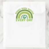 Gerecycelt Wiederverwendung reduzieren Runder Aufkleber (Tasche)