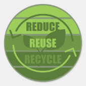 Gerecycelt Wiederverwendung reduzieren Runder Aufkleber (Vorderseite)