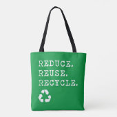 Gerecycelt Wiederverwendung reduzieren Tasche (Rückseite)