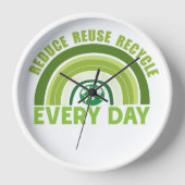 Gerecycelt Wiederverwendung reduzieren Uhr (Vorderseite)
