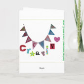 Gerecycelte Robotergeburtstagskarte Karte (Rückseite)