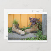 Gerecycelte Stiefel machen gute Pflanzer Postkarte (Vorne/Hinten)