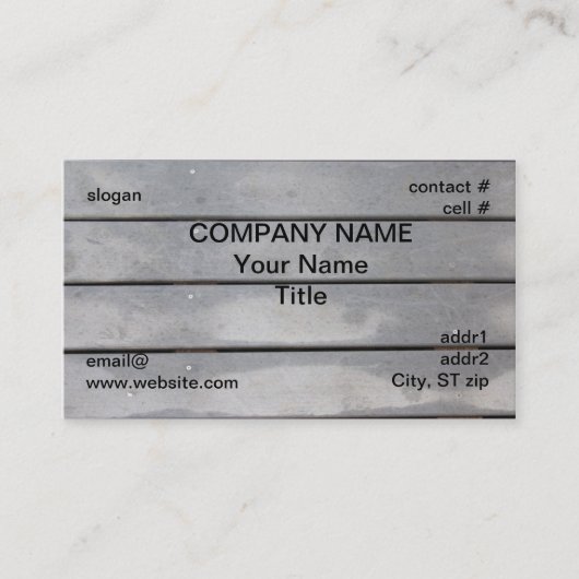 gerecycelter Plastikdecking Visitenkarte (Vorderseite)