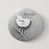 Gerecycelter Vogel Button (Vorderseite)