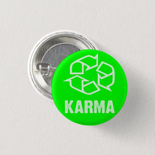 gerecyceltes Karma Button (Vorne & Hinten)