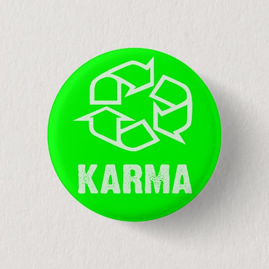 gerecyceltes Karma Button (Vorderseite)
