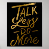 Gerede weniger tun mehr poster (Vorne)