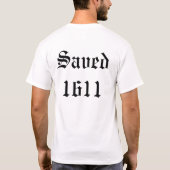 Gerettet 1611 - Ursprüngliches Schwarzes T-Shirt (Rückseite)