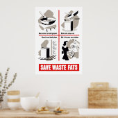 Gerettet Altfette Poster (Küche)
