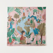 Gerettet Bäume und Planeten Erde Wandteppich (Vorderseite)