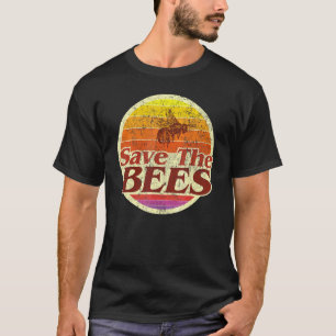 Gerettet Bienen Männer Männer Retro Vintage Sonnen T-Shirt