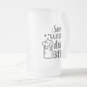 gerettet Bier Mattglas Bierglas (VorderseiteRechts)