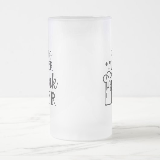 gerettet Bier Mattglas Bierglas (Mittel)