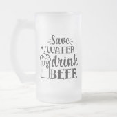 gerettet Bier Mattglas Bierglas (Links)