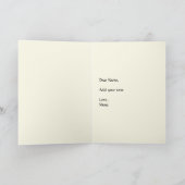 Gerettet Blassgelbe geklappte Grußkarte Karte (Innenseite)