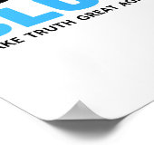 Gerettet Demokratie blau machen Wahrheit wieder gr Poster (Ecke)