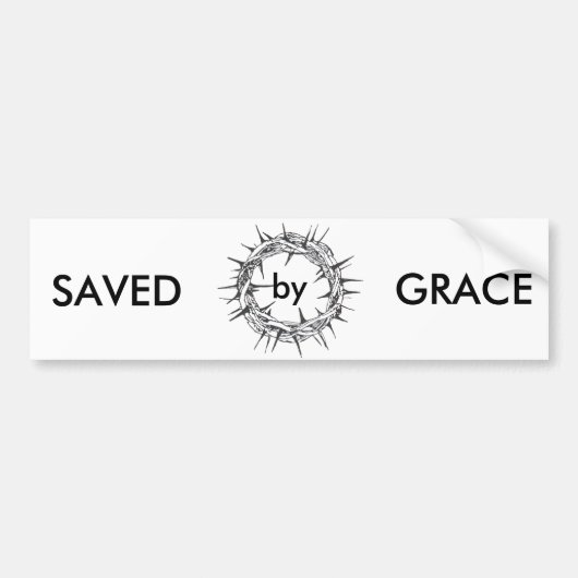 Gerettet durch Anmut-Autoaufkleber Autoaufkleber (Vorne)