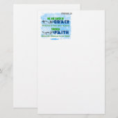 Gerettet durch Anmut durch Glauben Briefpapier (Vorne/Hinten)