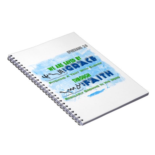 Gerettet durch Anmut durch Glauben Notizblock (Rechte Seite)